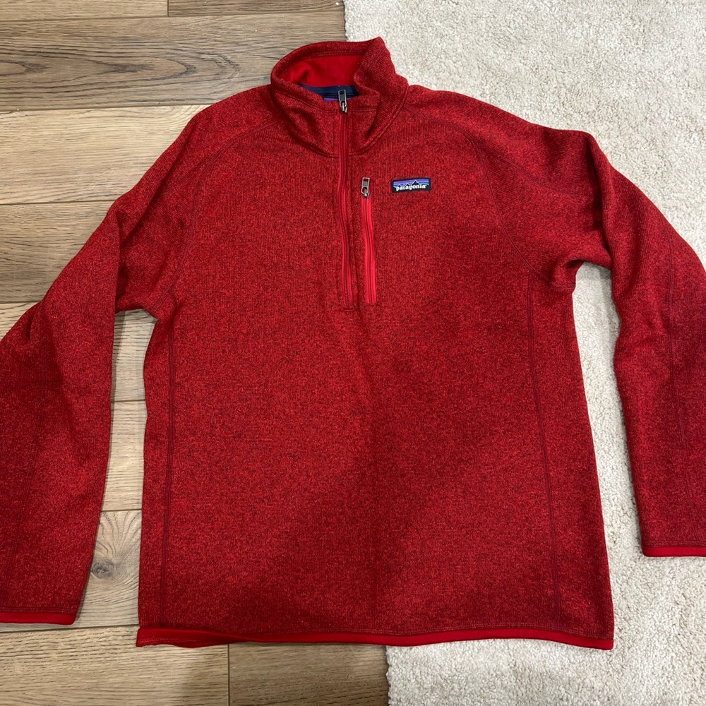 Patagonia men’s red half zip